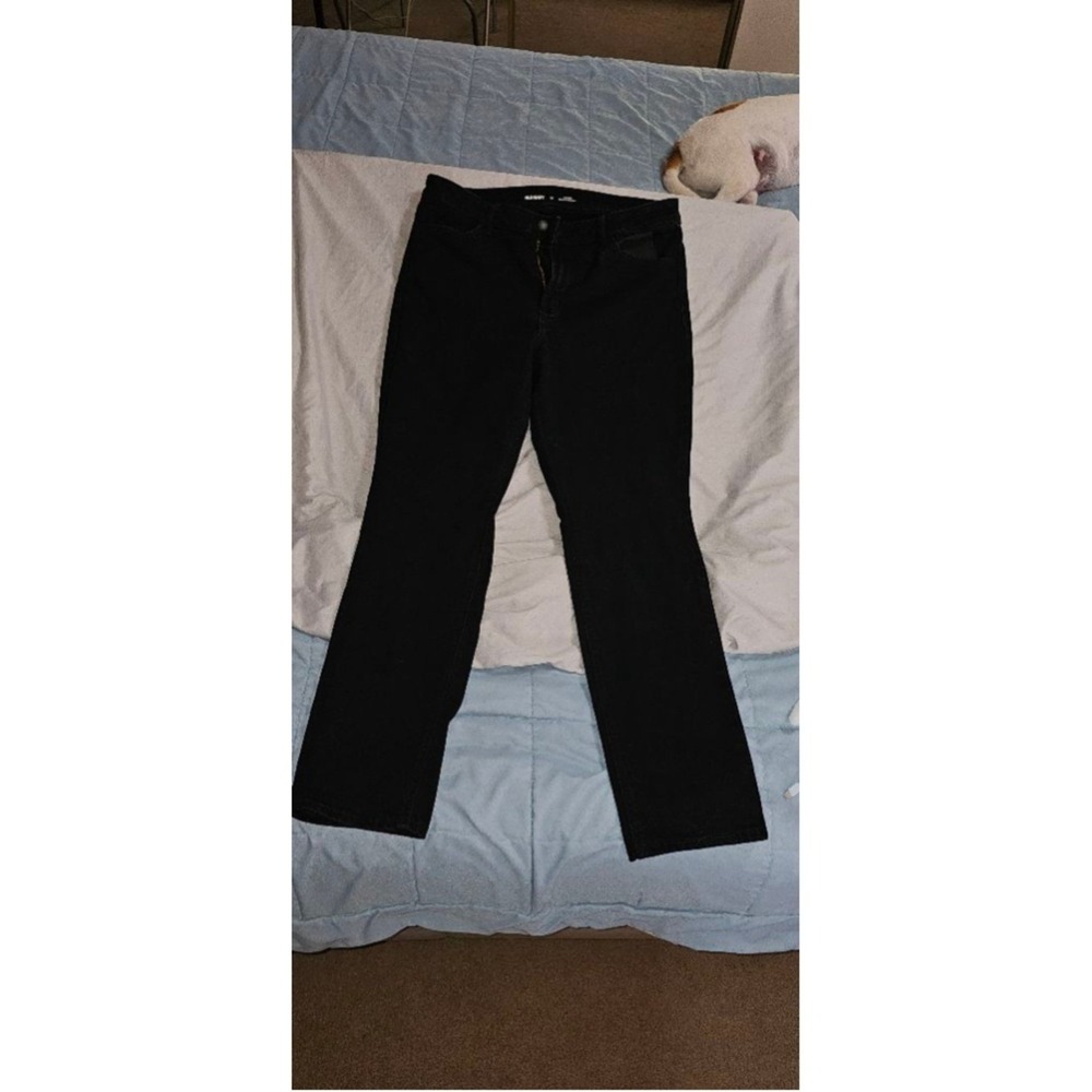 Old navy women's highrise wow straight black jeans size 12